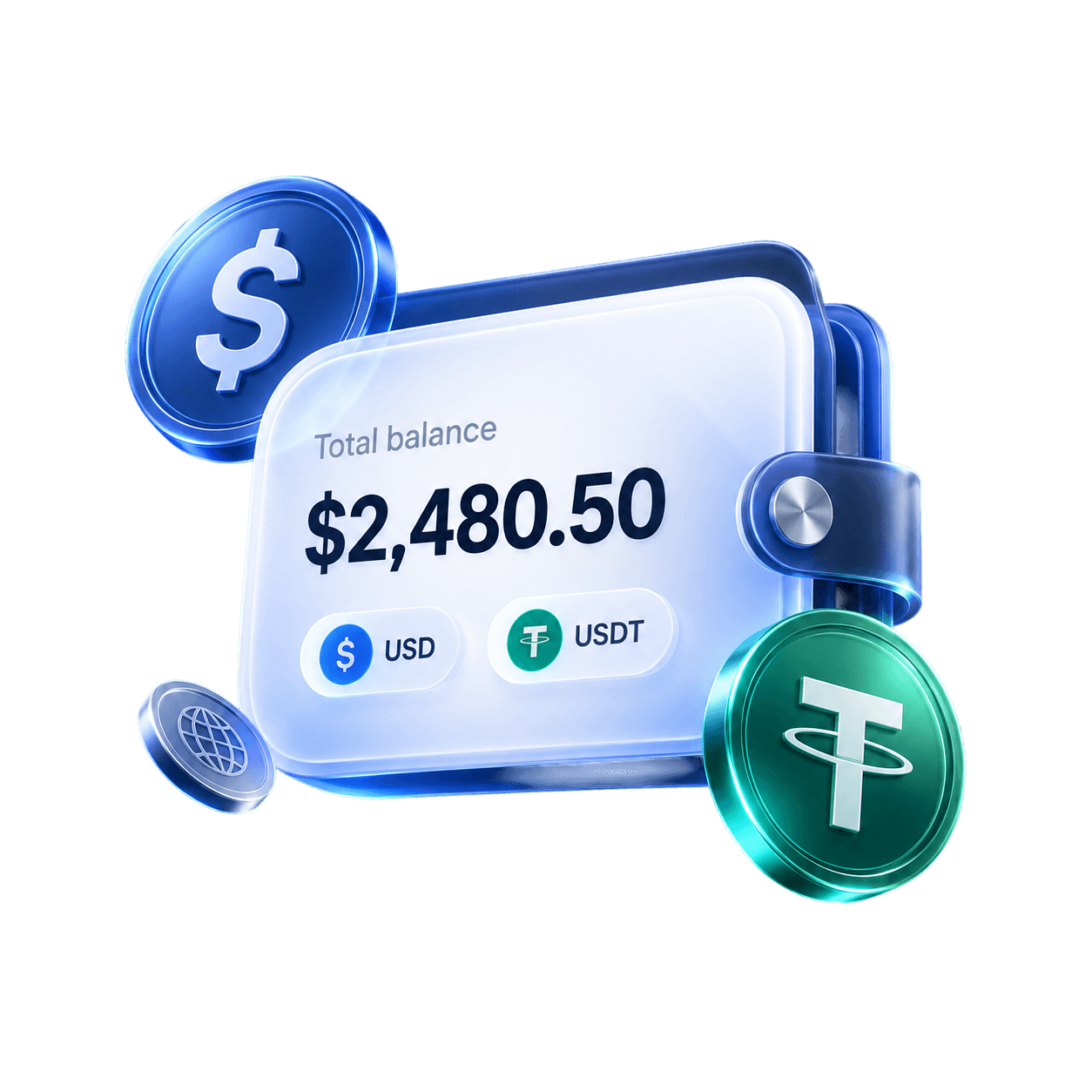 WW USD and USDT wallet